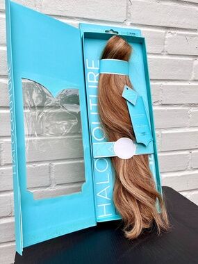 HaloCouture 16” Hair Extensions Light Brown Color 5-24, gently preowned! EUC!